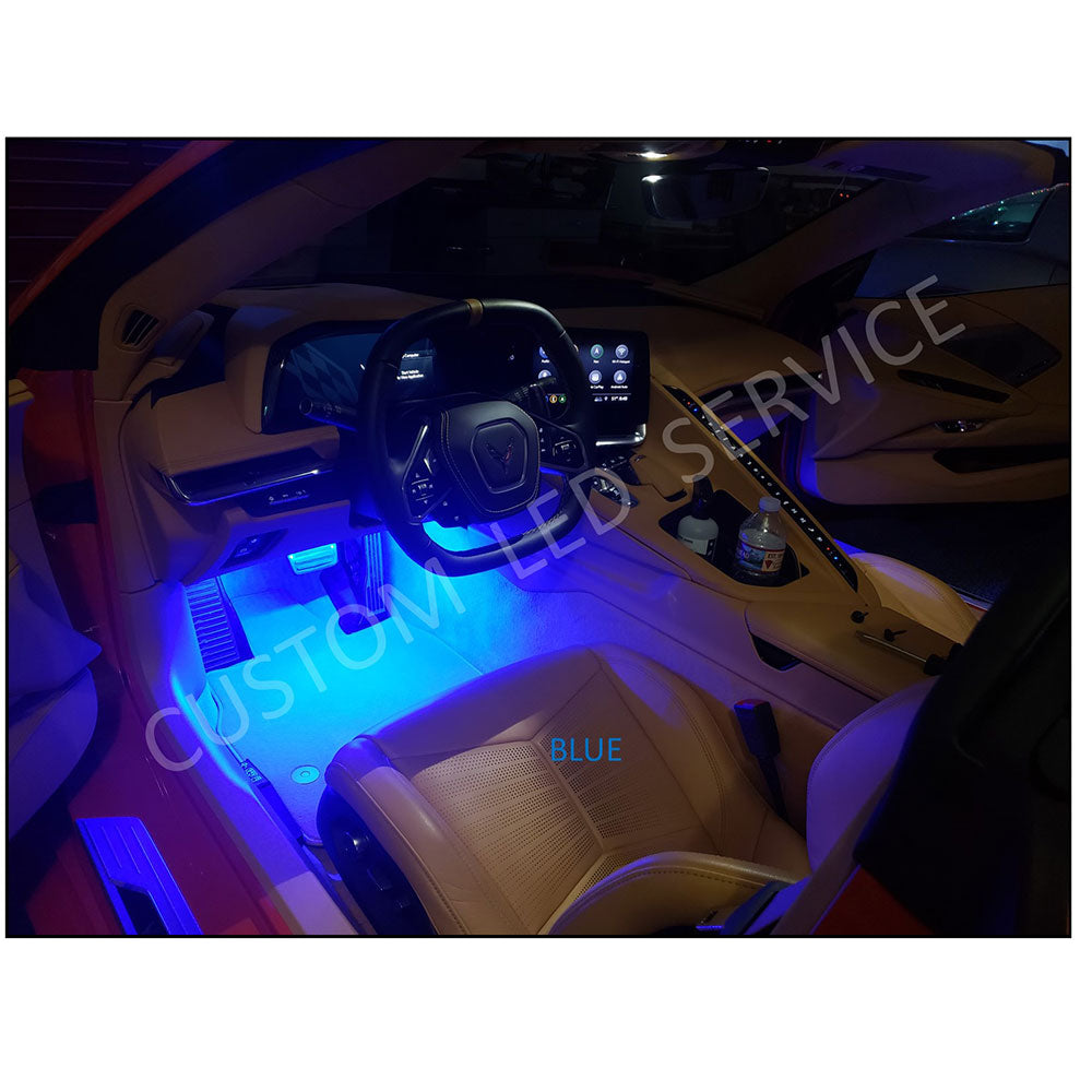 C8 Corvette Footwell LED Lighting Kit in Blue