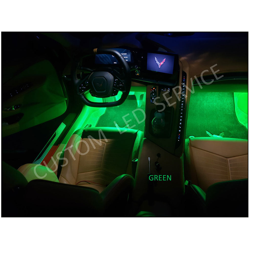 C8 Corvette Footwell LED Lighting Kit in Green