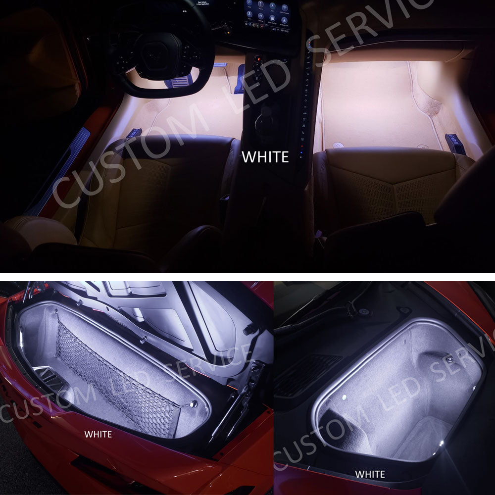 C8 Corvette Complete Interior LED Lighting Kit in White