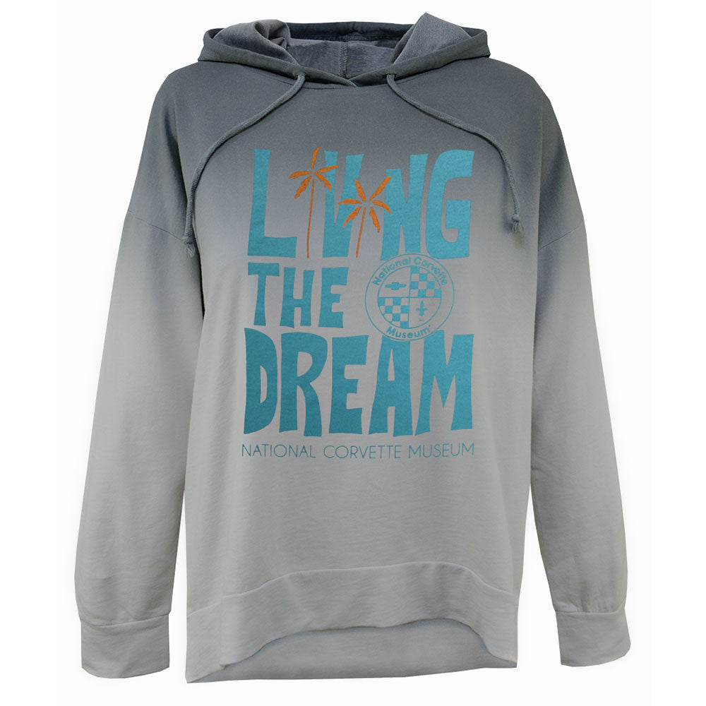 Living the Dream Ladies Tinsley Hooded Gray Pullover