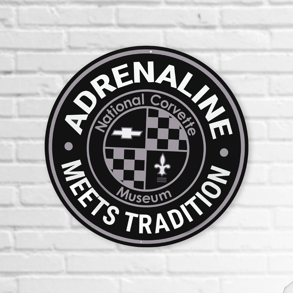 NCM Adrenaline Meets Tradition Sign shown hanging on a wall