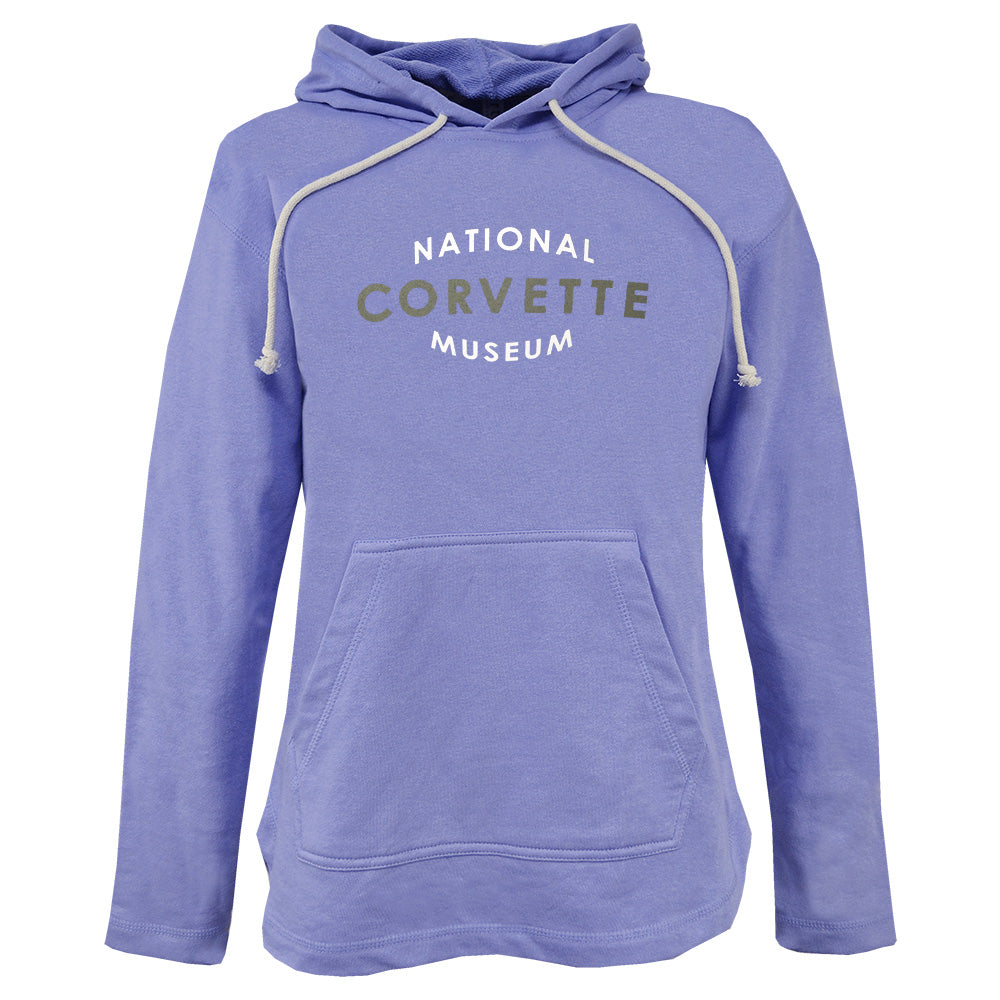 National Corvette Museum Ladies Periwinkle Pullover Hoodie
