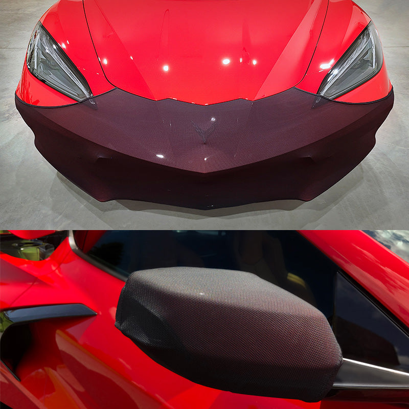 Novistretch C8 Corvette Front Bumper Mask and Mirror Covers Bundle