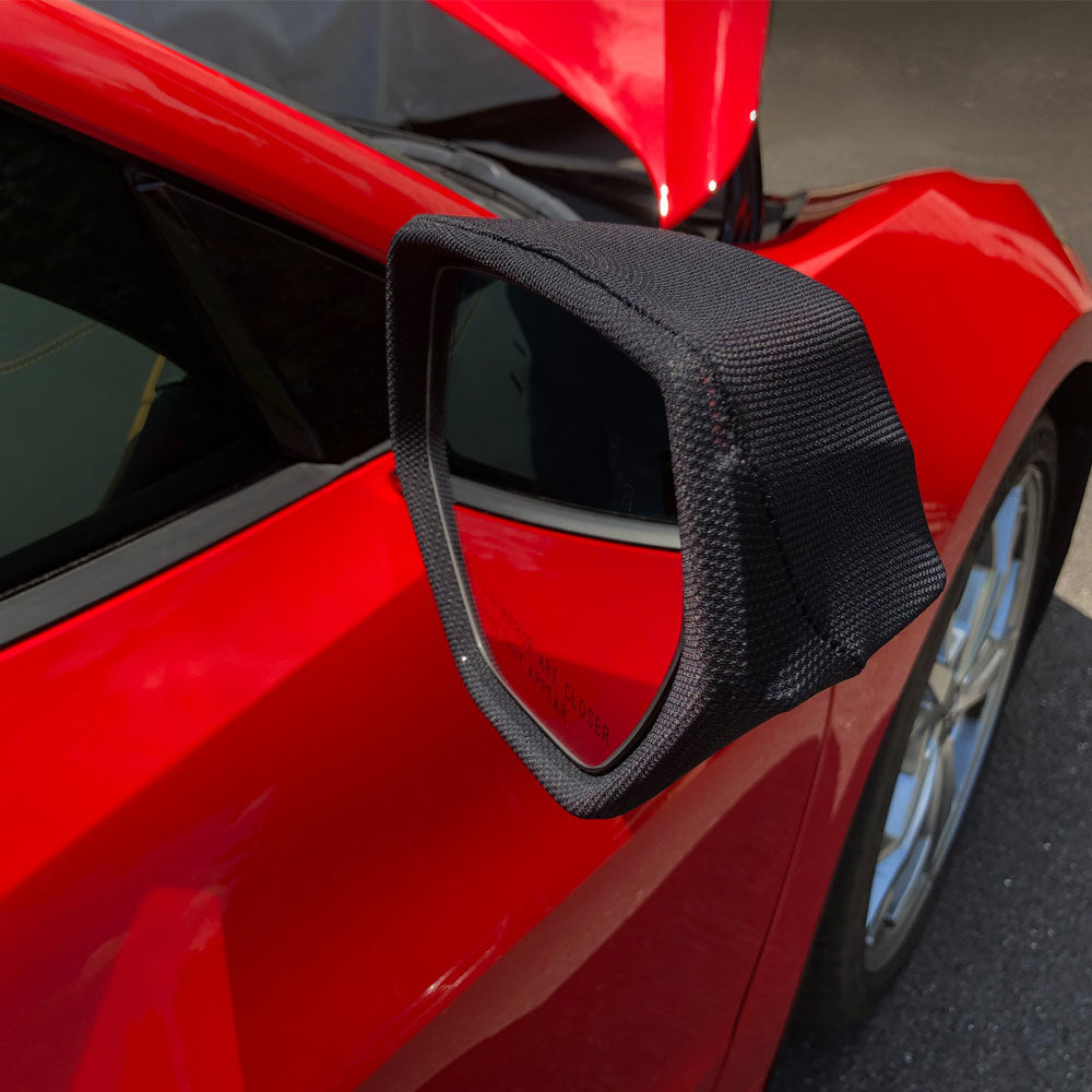 Novistretch C8 Corvette Mirror Covers Close Up