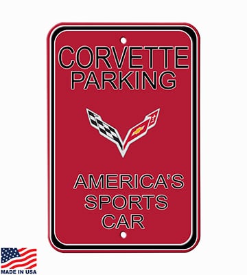 C7 Corvette Parking Only Sign