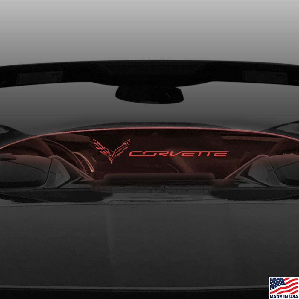 C7 Corvette Script Illuminated Windrestrictor