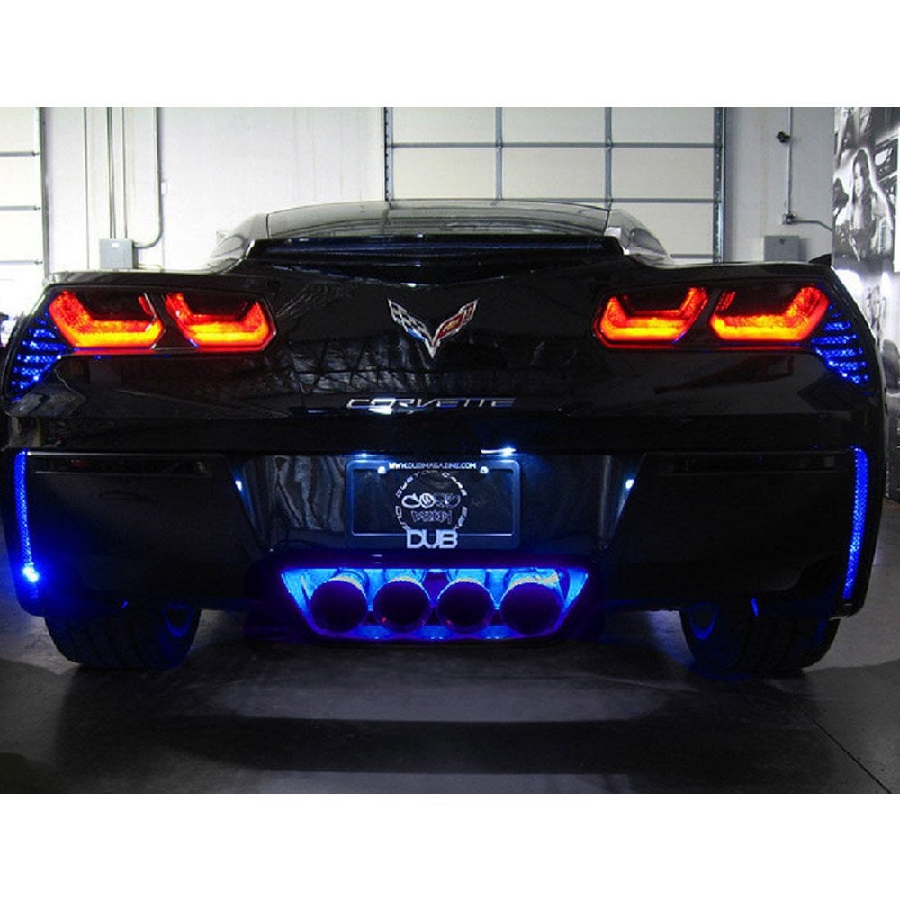 C7 Corvette Rear Fascia LED Lighting Kit in Blue