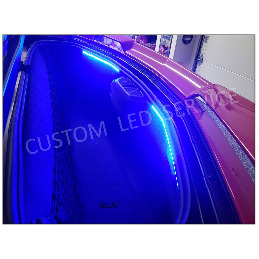 C8 Corvette Front and Rear Trunk LED Lighting Kit in Blue