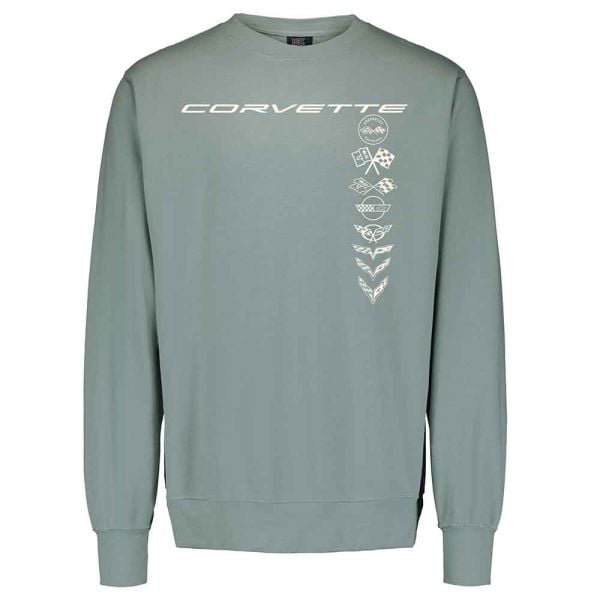 C1-C8 Corvette Emblems Fundamental Crew Sweatshirt