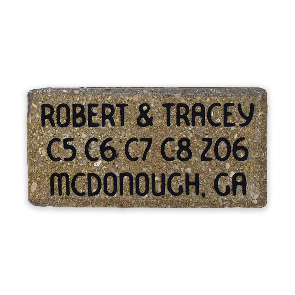 Image of an engraved small brick