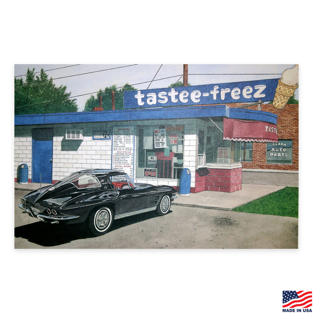 The Tastee Freez Watercolor Print by Dana Forrester