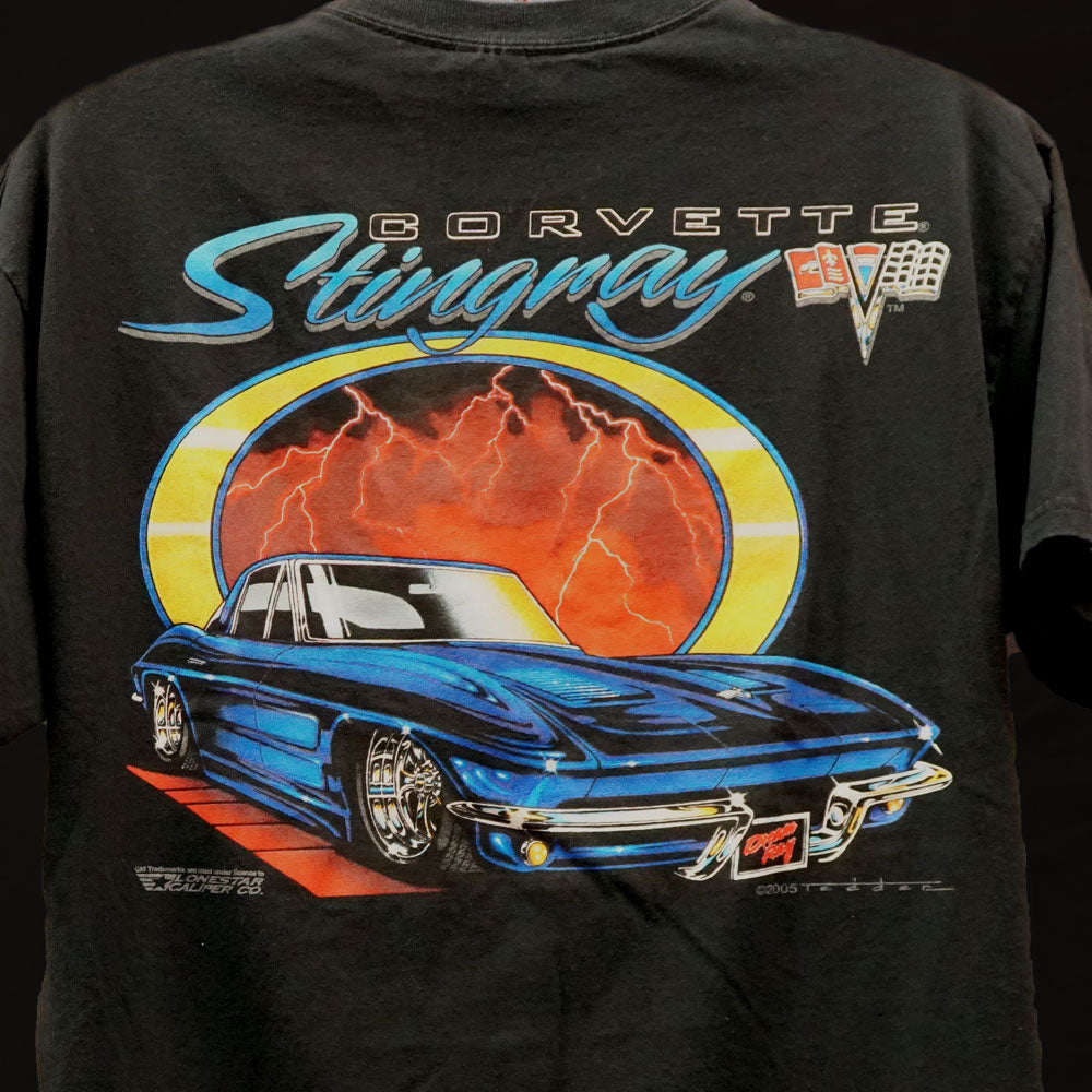 Vintage Shop Corvette Black T-shirt Corvette Stingray