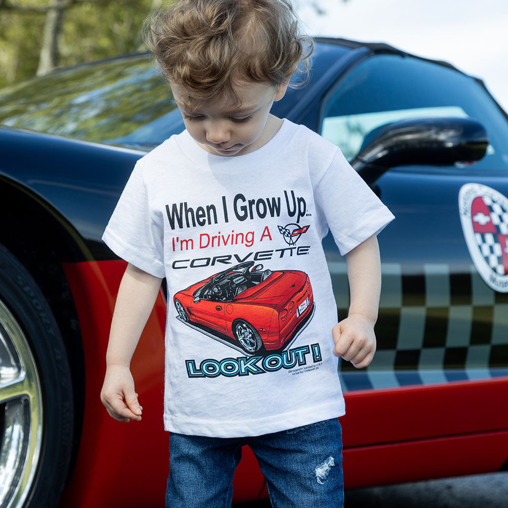 Toddler wearing the When I Grow Up T-Shirt