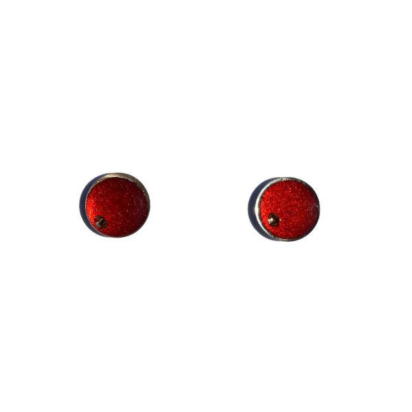 Crash Jewelry Red Mist Crystal Stud Earrings