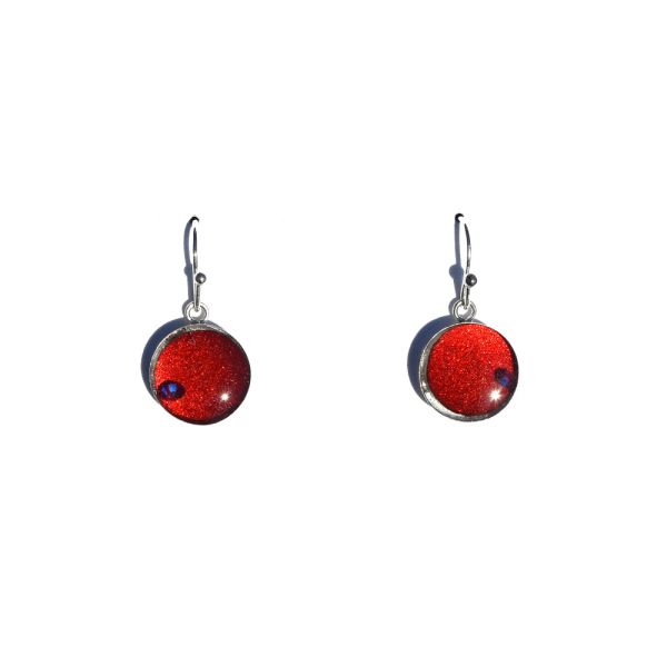 Crash Jewelry Red Mist Dangle Circle Earrings
