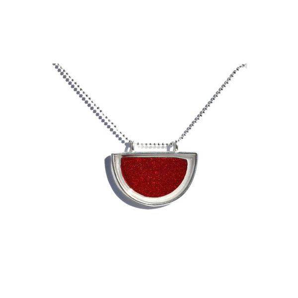Crash Jewelry Red Mist Half-Circle Necklace