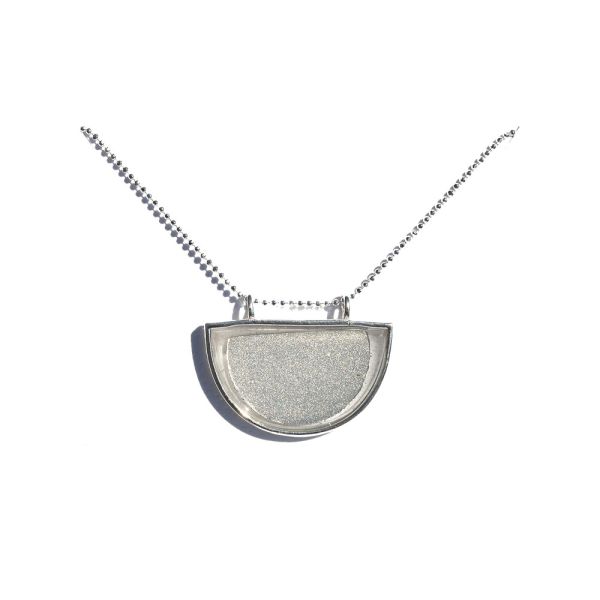 Crash Jewelry Shadow Gray Half-Circle Necklace