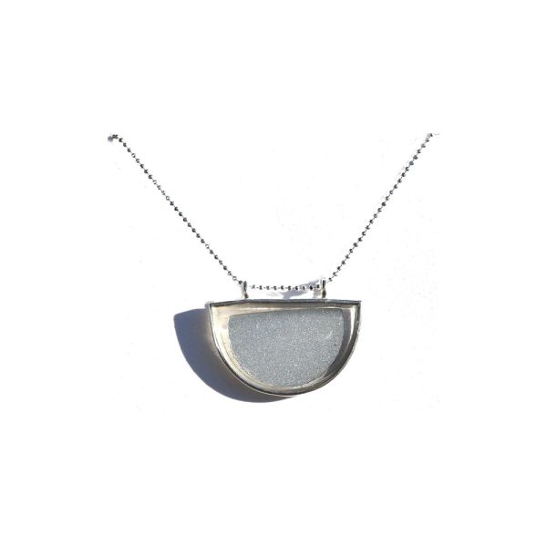 Crash Jewelry Silver Flare Half-Circle Necklace