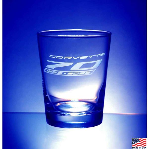 Corvette 70th Anniversary Short Beverage Glass