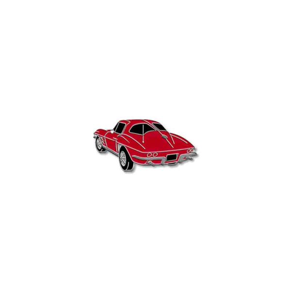 1963 Split Window Red Corvette Lapel Pin