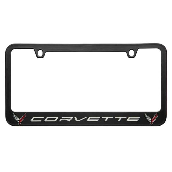 C8 Corvette Emblem License Plate Frame