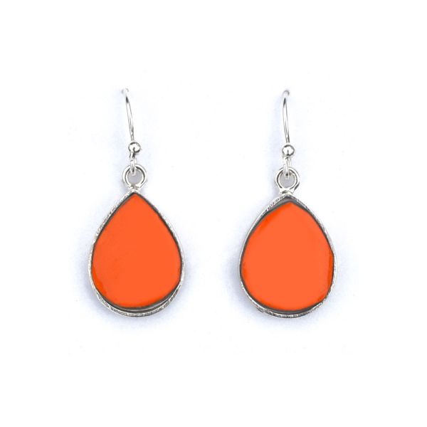 Crash Jewelry Sebring Orange Teardrop Earrings