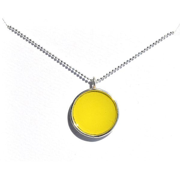Crash Jewelry Accelerate Yellow Small Circle Necklace