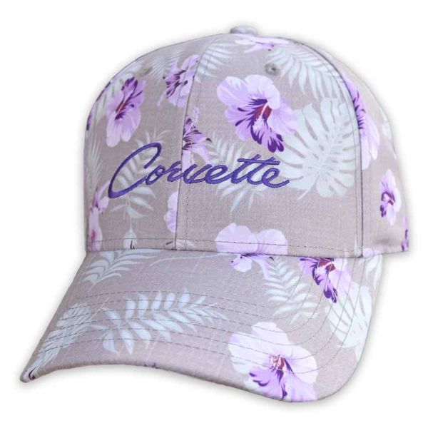 Corvette Script Ladies Floral Cap 