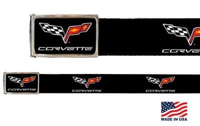C6 Corvette Web Belt with Emblems