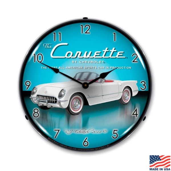 1953 Corvette LED Lighted Clock