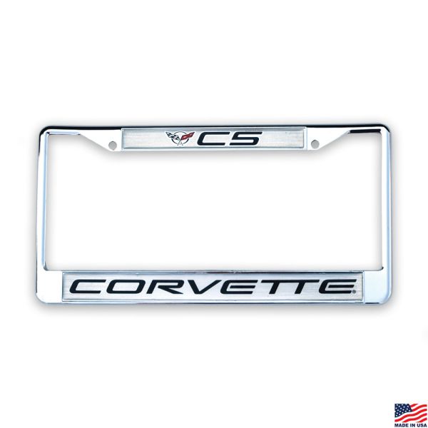 C5 Corvette Chromed Zinc License Frame