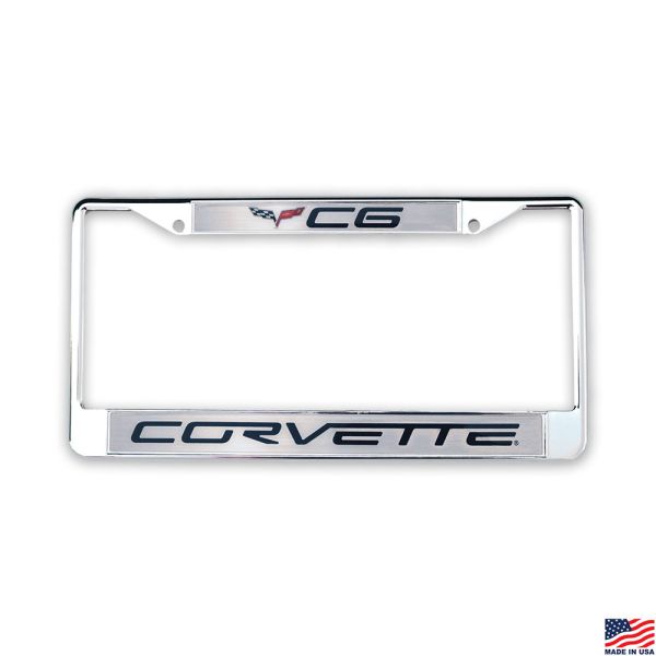 C6 Corvette Chromed Zinc License Frame