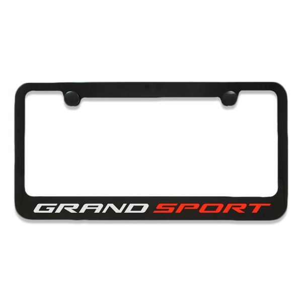 C7 Grand Sport Black License Plate Frame