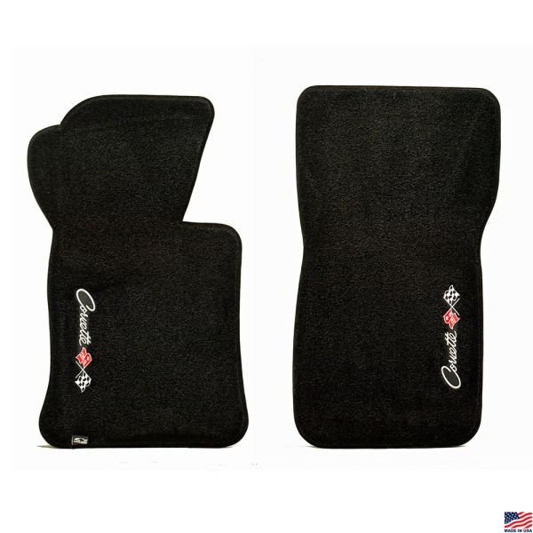 C2 Corvette Sideways Emblem Floor Mats