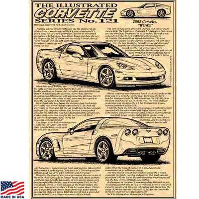 Illustrated Corvette Series Print No.121: 2005 Corvette
