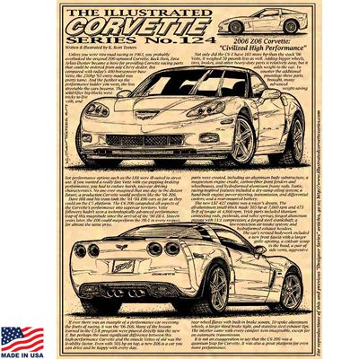 Illustrated Corvette Series Print No.124: 2006 Z06