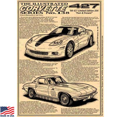 Illustrated Corvette Series Print No.138: 08' 427 Corvette