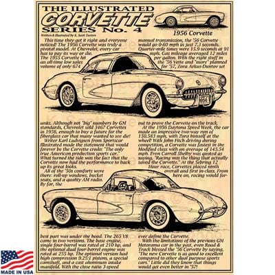 Illustrated Corvette Series Print No.4: 1956