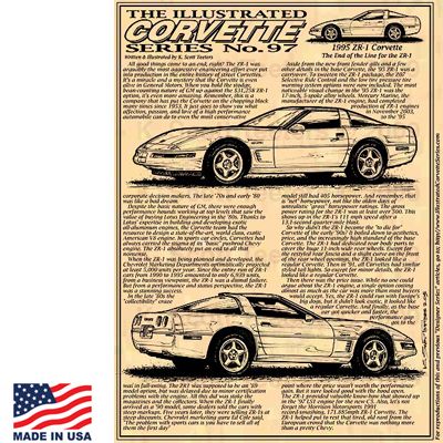 Illustrated Corvette Series Print No.97: 1995 The Last ZR-1
