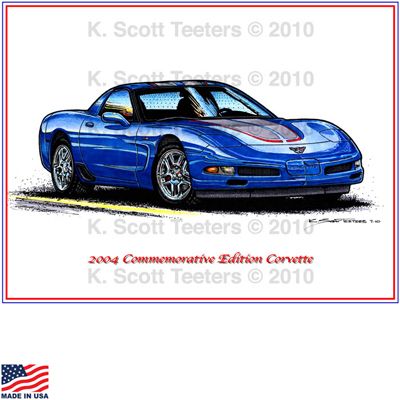 Illustrated Corvette Series 2004 Commemorative Edition Print