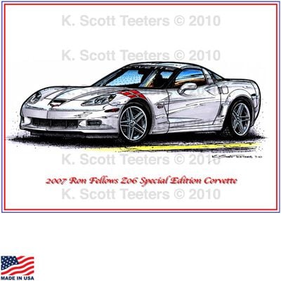 Illustrated Corvette Series 2007 Ron Fellows Edition Print