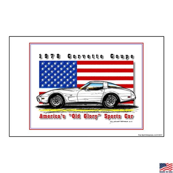 America's "Old Glory" Sports Car 1978 Coupe Print