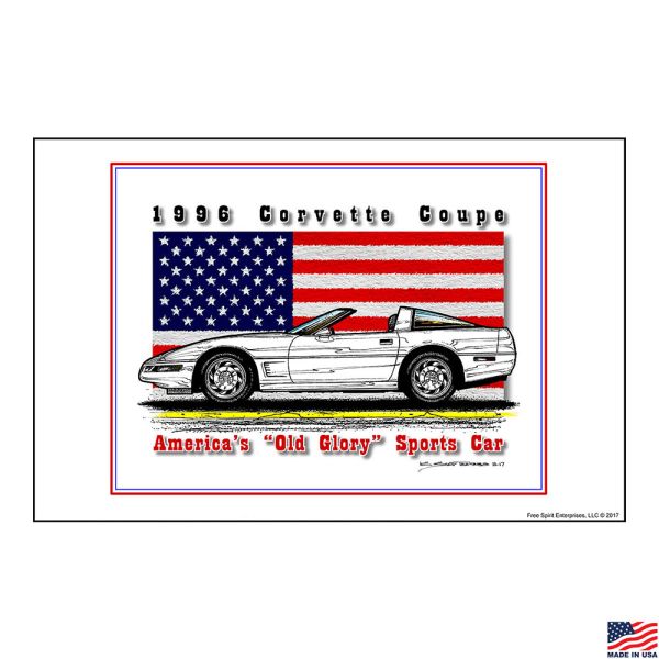 America's "Old Glory" Sports Car 1996 Coupe Print