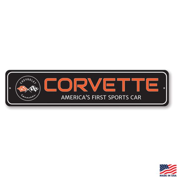 C1 Corvette Americas First Sports Car Tin Sign